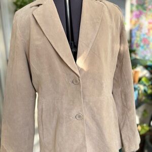 Tan Suede Women's Jacket Blazer